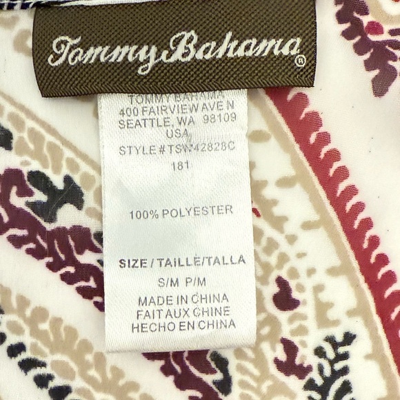 Tommy Bahama Bohemian Poncho Kaftan Lightweight Paisley Shirt Fall S/M - Picture 6 of 6